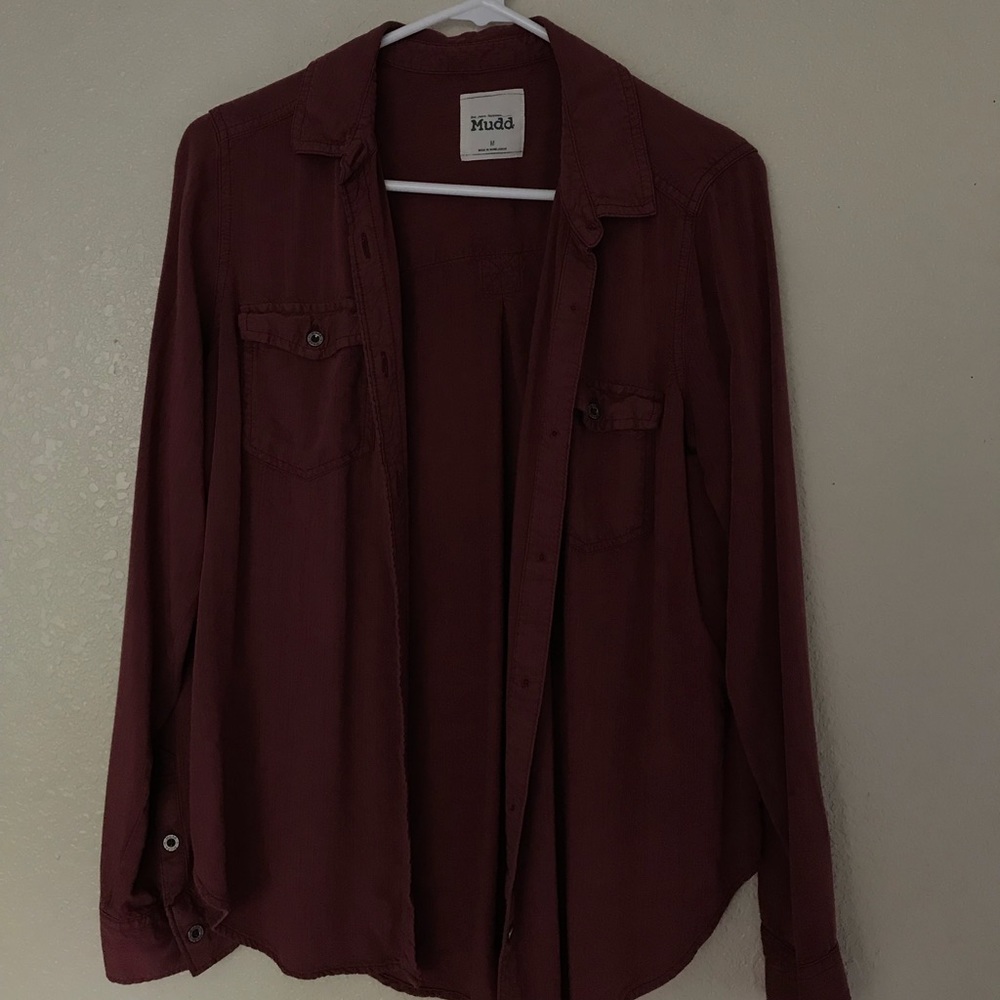 Junior’s Mudd Solid Utility Shirt